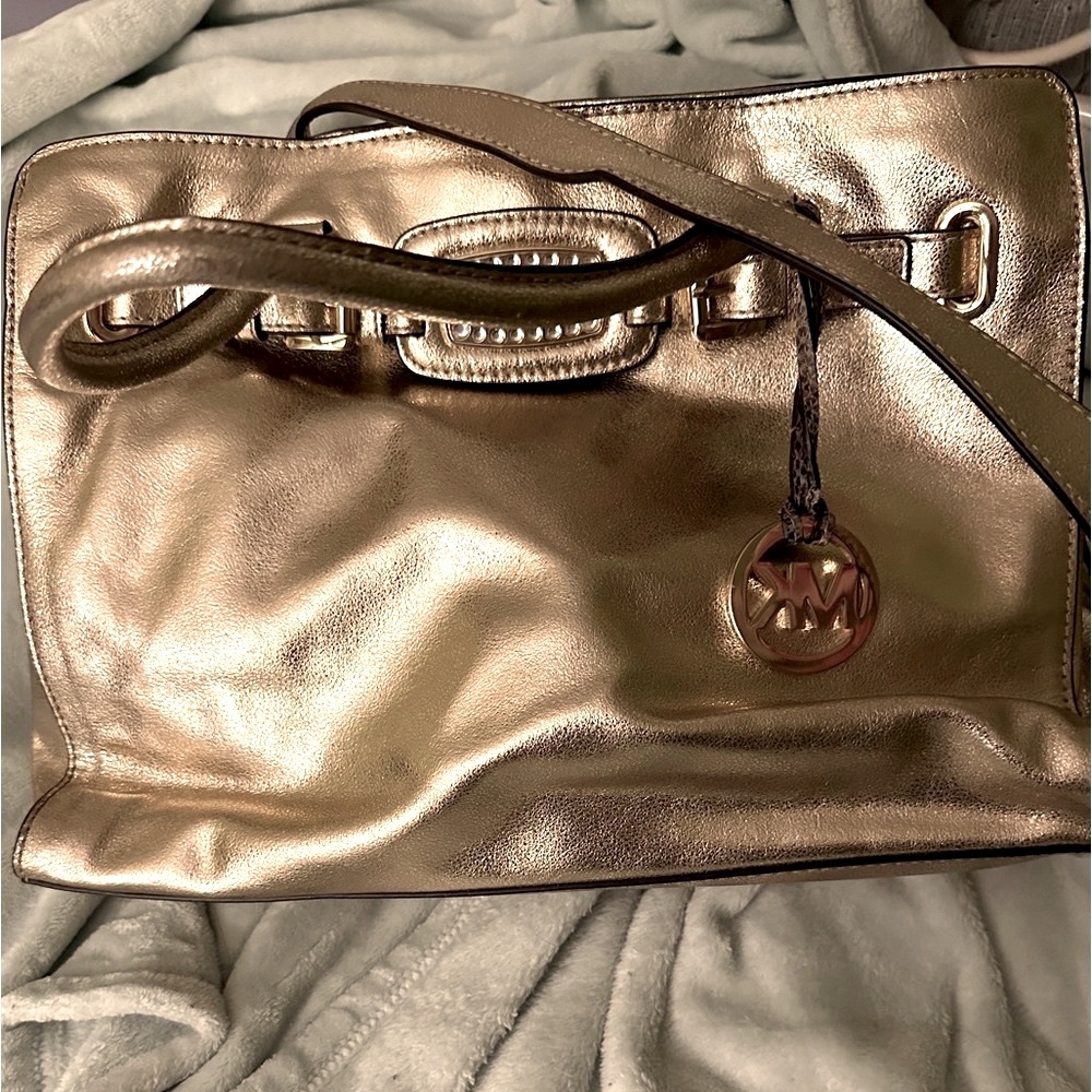 Gold Michael Kors Purse
